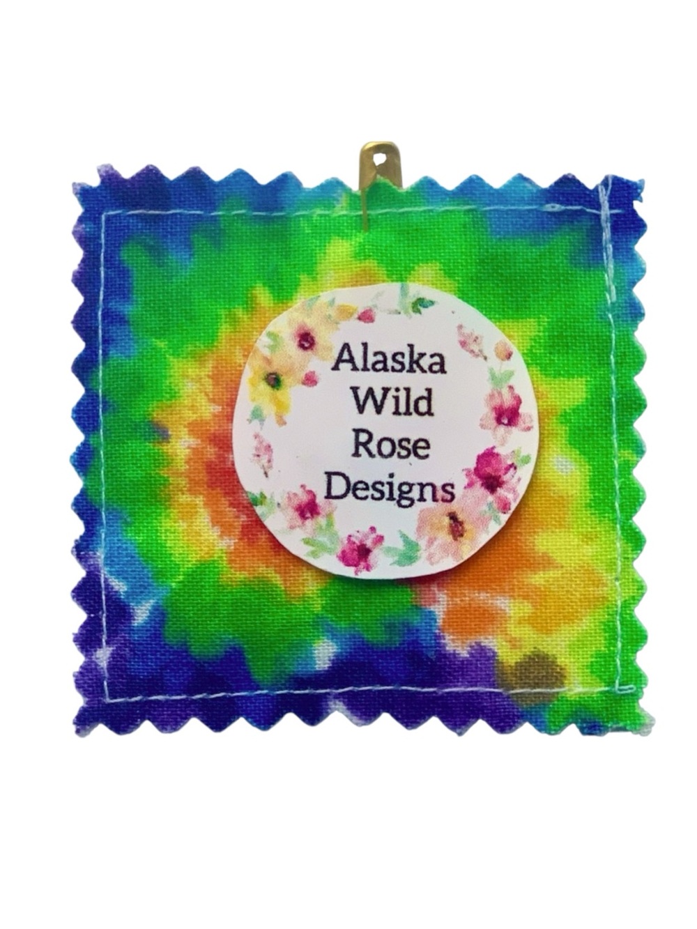 Pocket Prayer Quilts Christian Cross sewn inside. Tie-dye pattern.
